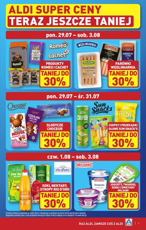 Aldi - gazetka promocyjna Pełny katalog od poniedziałku 29.07 do soboty 03.08 - strona 9