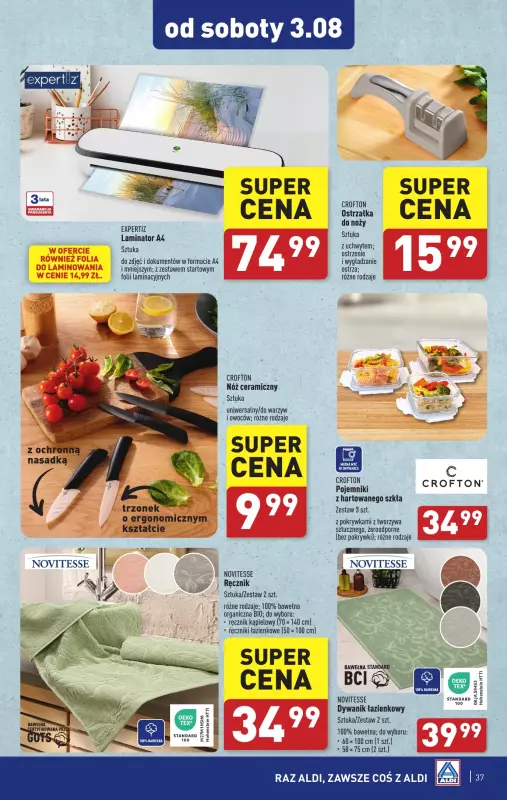 Aldi - gazetka promocyjna Pełny katalog od poniedziałku 29.07 do soboty 03.08 - strona 37