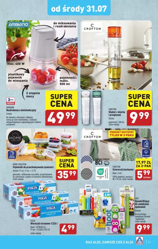 Aldi - gazetka promocyjna Pełny katalog od poniedziałku 29.07 do soboty 03.08 - strona 31