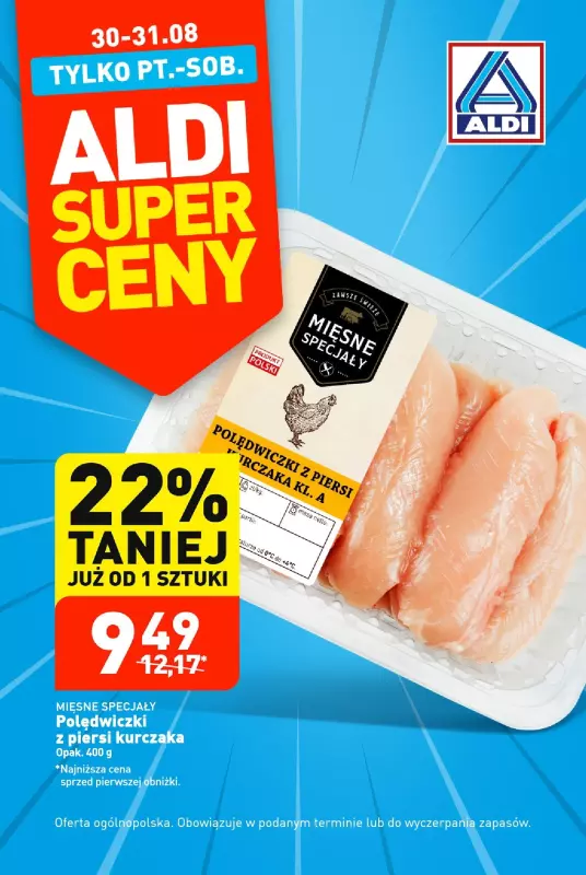 Aldi - gazetka promocyjna Super cena! od piątku 30.08 do soboty 31.08