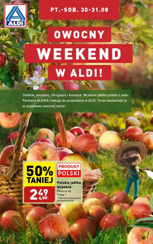 Aldi - gazetka promocyjna Owocny weekend w Aldi! od piątku 30.08 do soboty 31.08