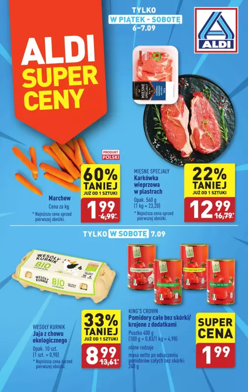 Aldi - gazetka promocyjna Super cena! od piątku 06.09 do soboty 07.09