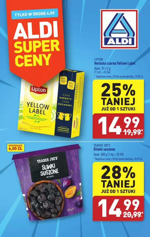 Aldi - gazetka promocyjna Super cena! od środy 04.09 do środy 04.09