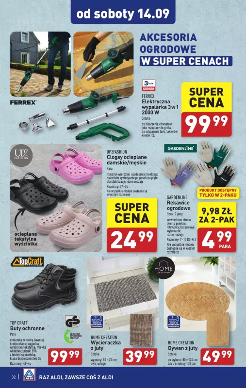 Aldi - gazetka promocyjna Pełny katalog od poniedziałku 09.09 do soboty 14.09 - strona 32