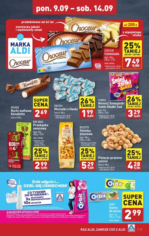 Aldi - gazetka promocyjna Pełny katalog od poniedziałku 09.09 do soboty 14.09 - strona 13