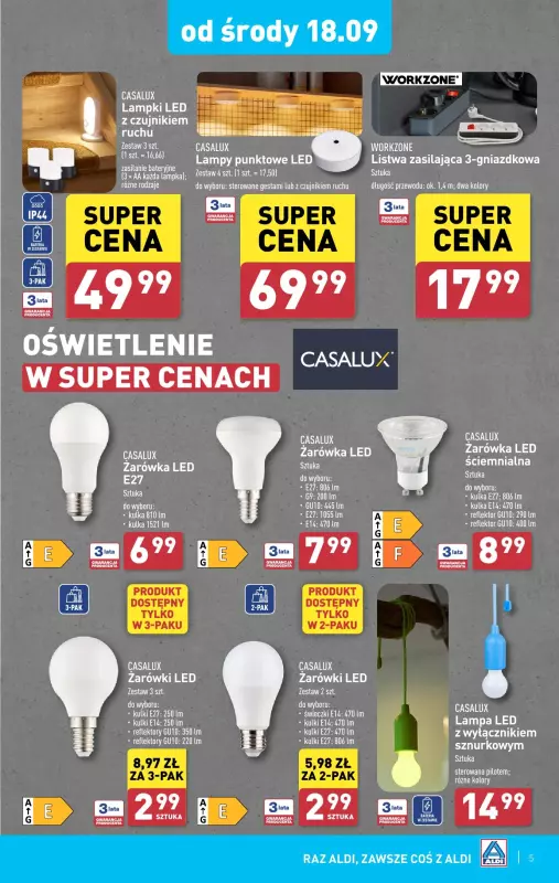 Aldi - gazetka promocyjna Aldi ma to coś! od poniedziałku 16.09 do soboty 21.09 - strona 5