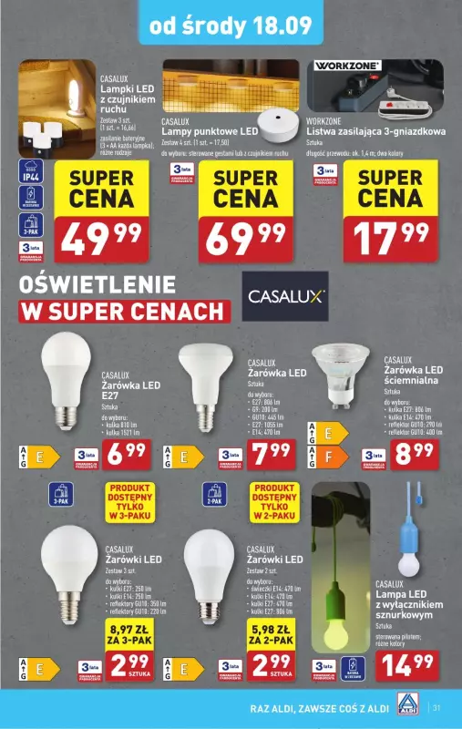 Aldi - gazetka promocyjna Pełny katalog! od poniedziałku 16.09 do soboty 21.09 - strona 31