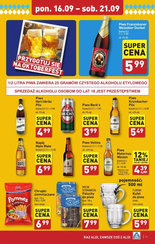 Aldi - gazetka promocyjna Pełny katalog! od poniedziałku 16.09 do soboty 21.09 - strona 17