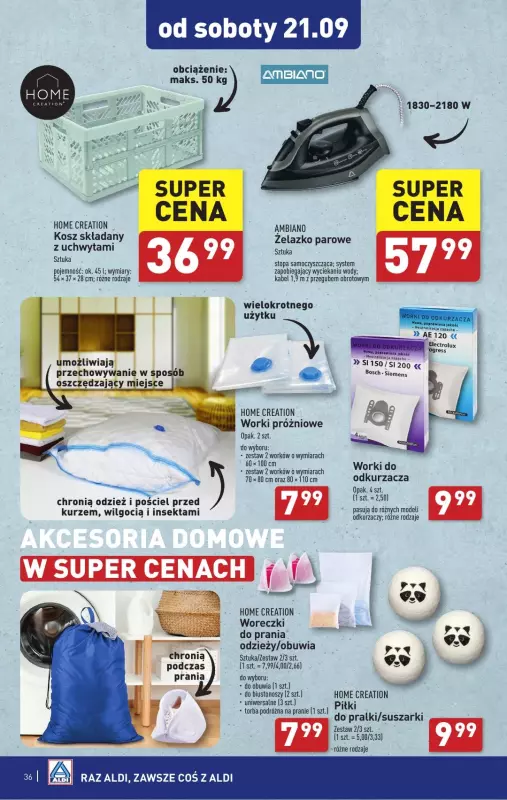 Aldi - gazetka promocyjna Pełny katalog! od poniedziałku 16.09 do soboty 21.09 - strona 36