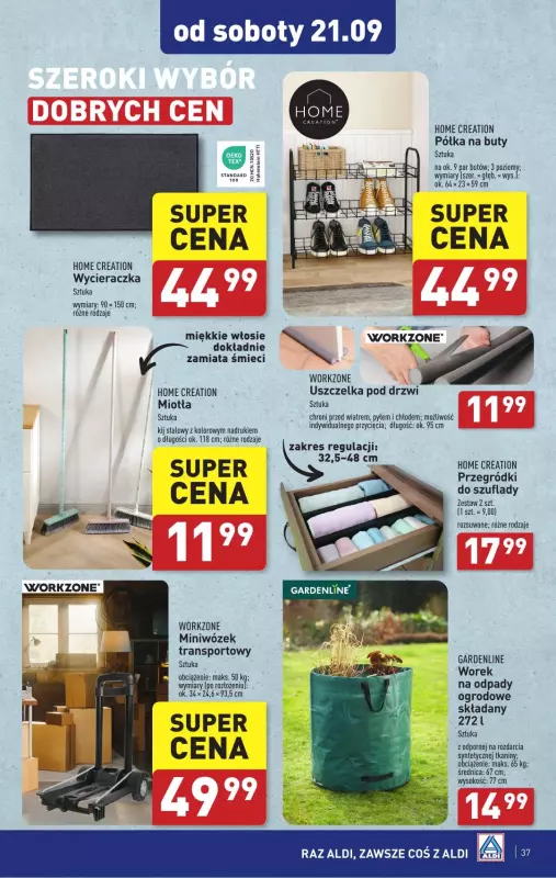 Aldi - gazetka promocyjna Pełny katalog! od poniedziałku 16.09 do soboty 21.09 - strona 37