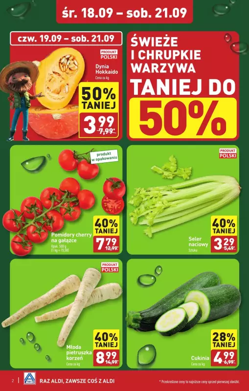 Aldi - gazetka promocyjna Krosno Odrzańskie: WIELKIE OTWARCIE już w środę : 18.09! od środy 18.09 do soboty 21.09 - strona 2