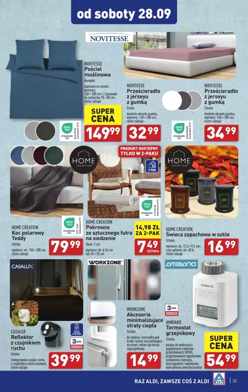 Aldi - gazetka promocyjna Pełny katalog od poniedziałku 23.09 do soboty 28.09 - strona 35