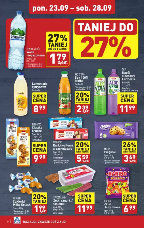 Aldi - gazetka promocyjna Pełny katalog od poniedziałku 23.09 do soboty 28.09 - strona 14