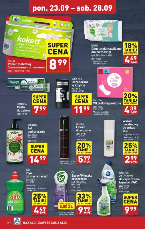 Aldi - gazetka promocyjna Pełny katalog od poniedziałku 23.09 do soboty 28.09 - strona 16