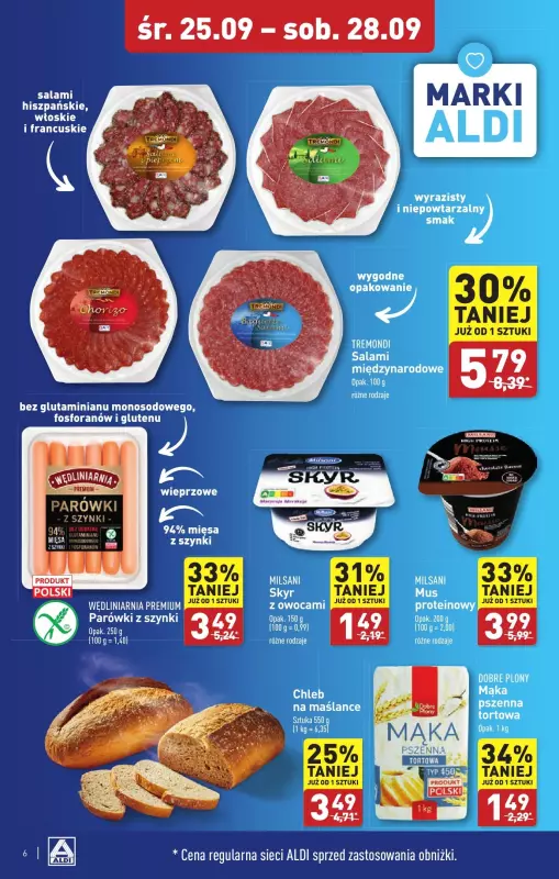 Aldi - gazetka promocyjna Szczecin : WIELKIE OTWARCIE już w środę : 25.09! od środy 25.09 do soboty 28.09 - strona 6