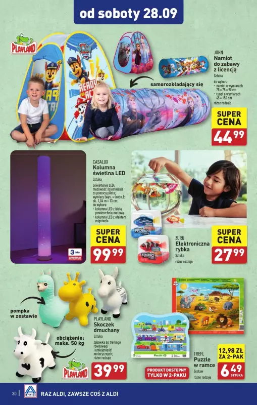 Aldi - gazetka promocyjna Szczecin : WIELKIE OTWARCIE już w środę : 25.09! od środy 25.09 do soboty 28.09 - strona 30