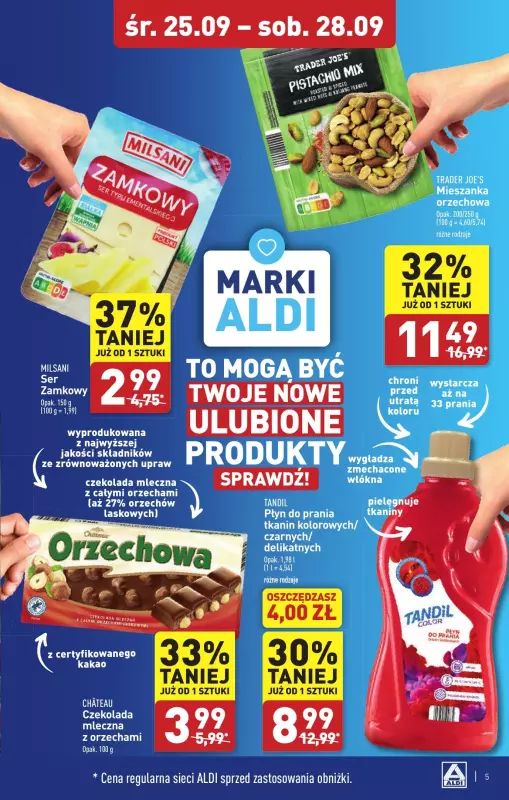 Aldi - gazetka promocyjna Szczecin : WIELKIE OTWARCIE już w środę : 25.09! od środy 25.09 do soboty 28.09 - strona 5