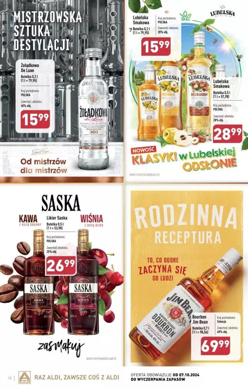 Aldi - gazetka promocyjna Gazetka alkoholowa od poniedziałku 07.10 do soboty 02.11 - strona 18