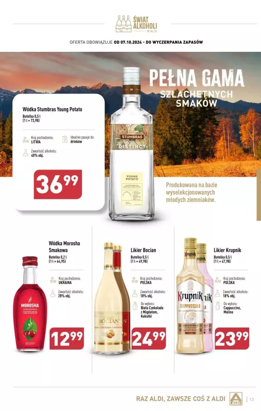 Aldi - gazetka promocyjna Gazetka alkoholowa od poniedziałku 07.10 do soboty 02.11 - strona 13