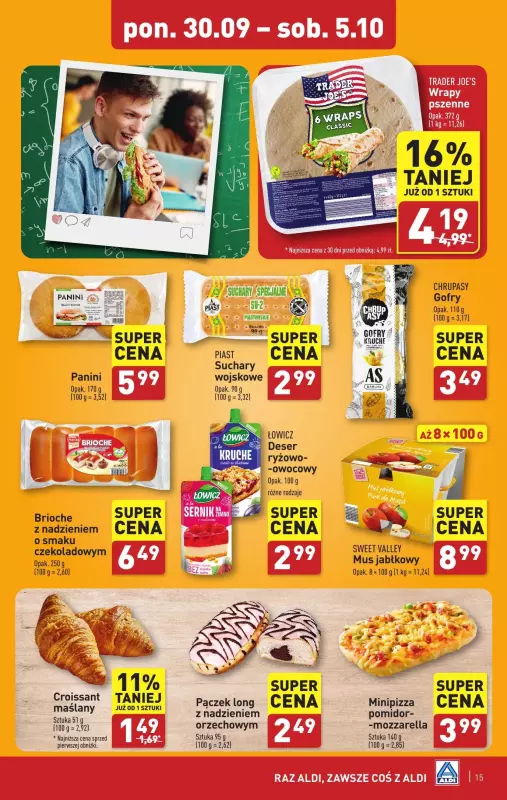 Aldi - gazetka promocyjna Pełny katalog! od poniedziałku 30.09 do soboty 05.10 - strona 15