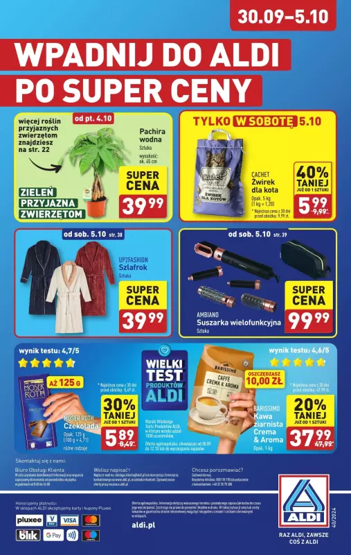 Aldi - gazetka promocyjna Pełny katalog! od poniedziałku 30.09 do soboty 05.10 - strona 40