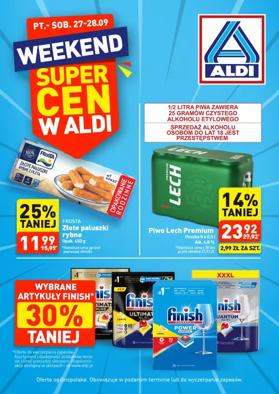 Aldi - gazetka promocyjna Super cena! od piątku 27.09 do soboty 28.09