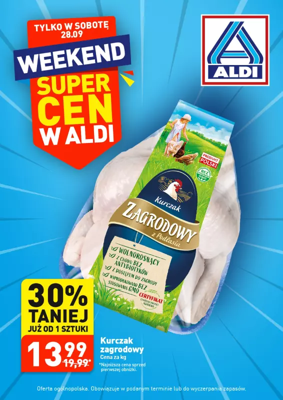 Aldi - gazetka promocyjna Super cena! od soboty 28.09 do soboty 28.09