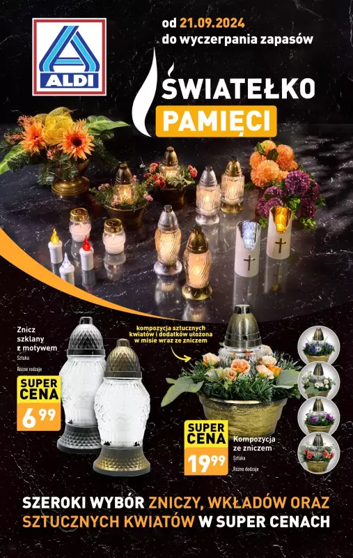 Aldi - gazetka promocyjna Znicze od niedzieli 06.10 do soboty 12.10