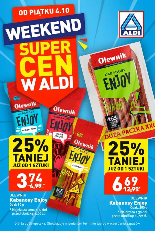 Aldi - gazetka promocyjna Super cena! od piątku 04.10 do soboty 05.10