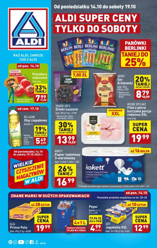 Aldi - gazetka promocyjna Pełny katalog! od poniedziałku 14.10 do soboty 19.10