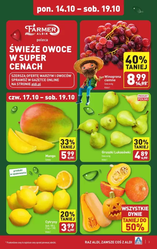 Aldi - gazetka promocyjna Farmer Aldik poleca! od poniedziałku 14.10 do soboty 19.10 - strona 3