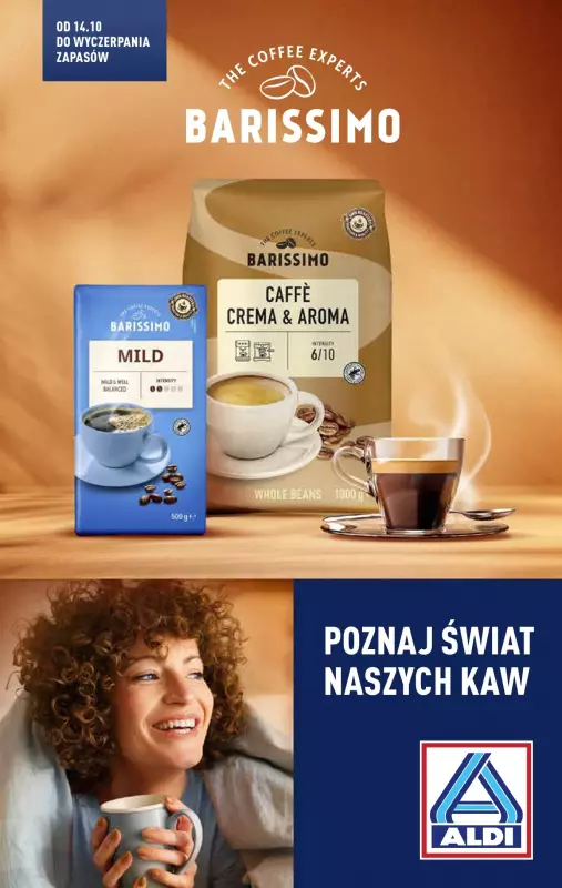 Aldi - gazetka promocyjna Kawa Barissimo od poniedziałku 14.10 do soboty 19.10