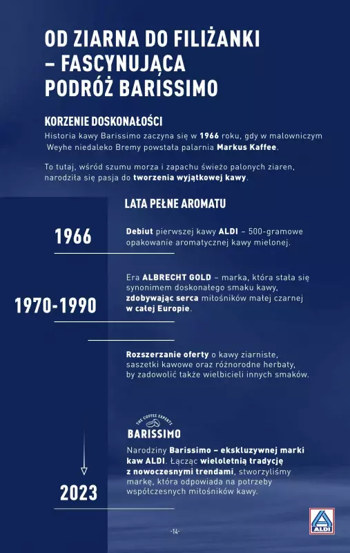 Aldi - gazetka promocyjna Kawa Barissimo od poniedziałku 14.10 do soboty 19.10 - strona 14