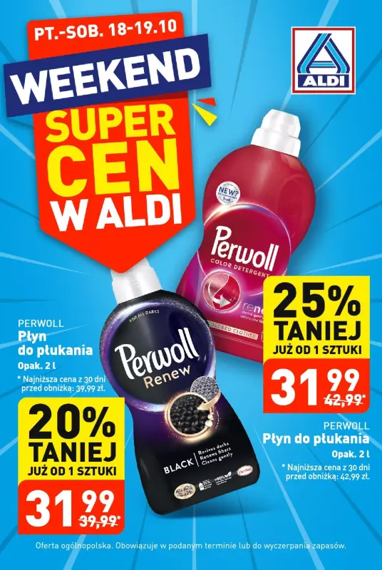 Aldi - gazetka promocyjna Super cena! od piątku 18.10 do soboty 19.10