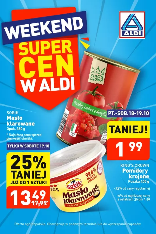 Aldi - gazetka promocyjna Super cena! od piątku 18.10 do soboty 19.10