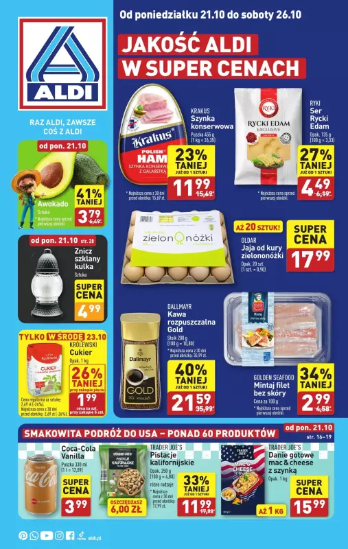 Aldi - gazetka promocyjna Pełny katalog od poniedziałku 21.10 do soboty 26.10