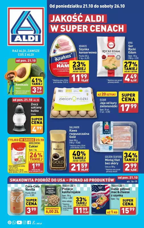 Aldi - gazetka promocyjna Pełny katalog od poniedziałku 21.10 do soboty 26.10