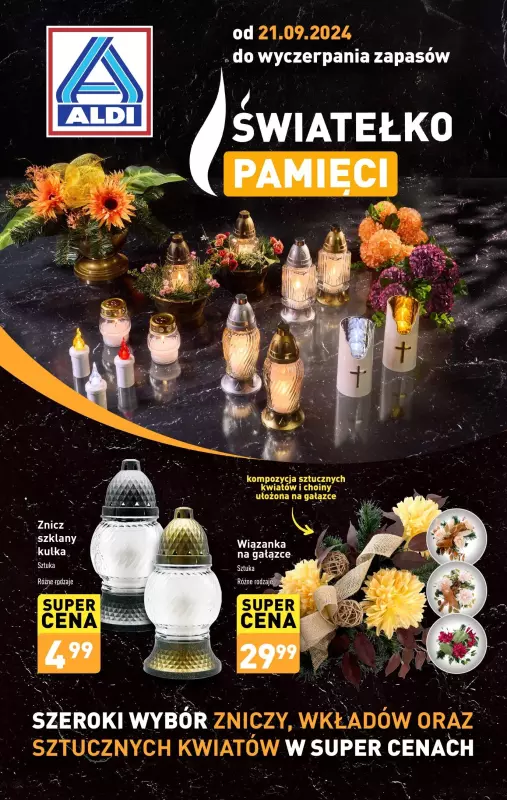 Aldi - gazetka promocyjna Znicze od niedzieli 20.10 do soboty 26.10