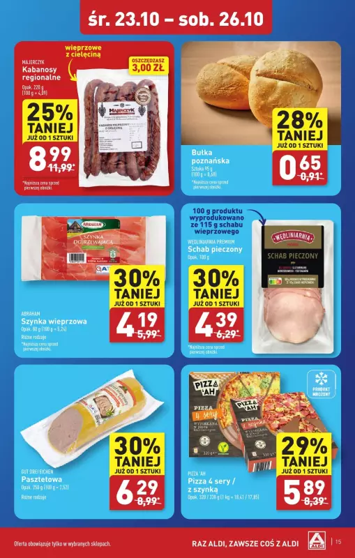 Aldi - gazetka promocyjna Legnica: WIELKIE OTWARCIE już w środę: 23.10! od środy 23.10 do soboty 26.10 - strona 15