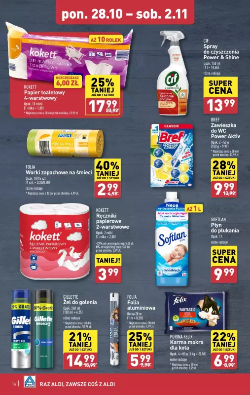 Aldi - gazetka promocyjna Pełny katalog! od poniedziałku 28.10 do soboty 02.11 - strona 16