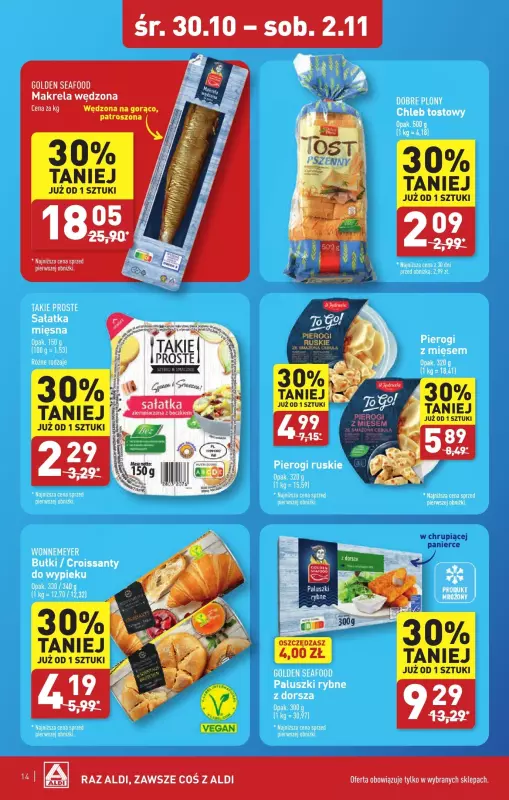 Aldi - gazetka promocyjna Bartoszyce: WIELKIE OTWARCIE już w środę : 30.10! od środy 30.10 do soboty 02.11 - strona 14