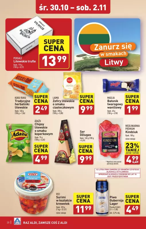 Aldi - gazetka promocyjna Bartoszyce: WIELKIE OTWARCIE już w środę : 30.10! od środy 30.10 do soboty 02.11 - strona 20