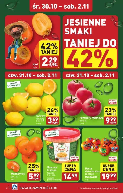 Aldi - gazetka promocyjna Bartoszyce: WIELKIE OTWARCIE już w środę : 30.10! od środy 30.10 do soboty 02.11 - strona 2