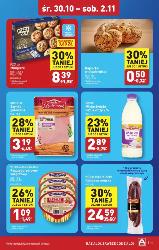 Aldi - gazetka promocyjna Bartoszyce: WIELKIE OTWARCIE już w środę : 30.10! od środy 30.10 do soboty 02.11 - strona 15