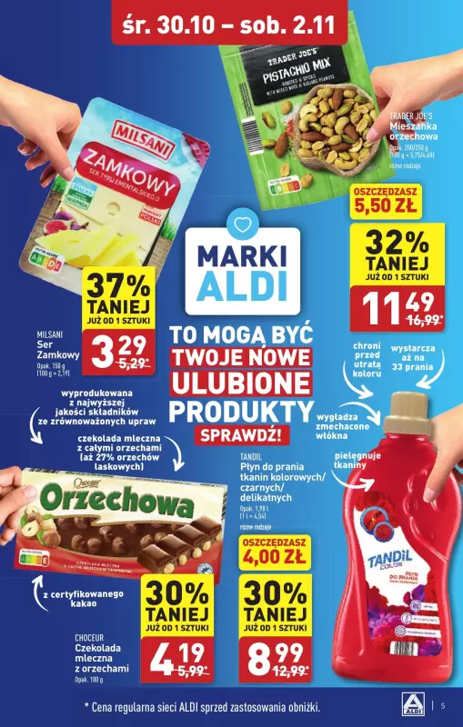 Aldi - gazetka promocyjna Bartoszyce: WIELKIE OTWARCIE już w środę : 30.10! od środy 30.10 do soboty 02.11 - strona 5