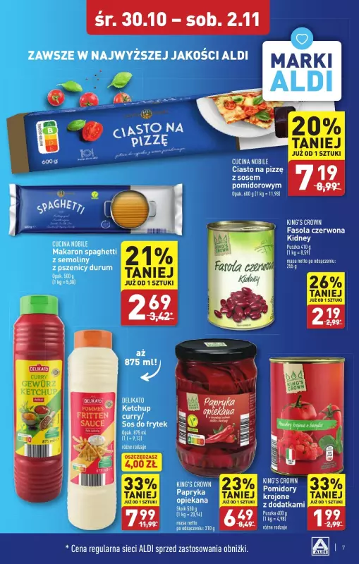 Aldi - gazetka promocyjna Bartoszyce: WIELKIE OTWARCIE już w środę : 30.10! od środy 30.10 do soboty 02.11 - strona 7