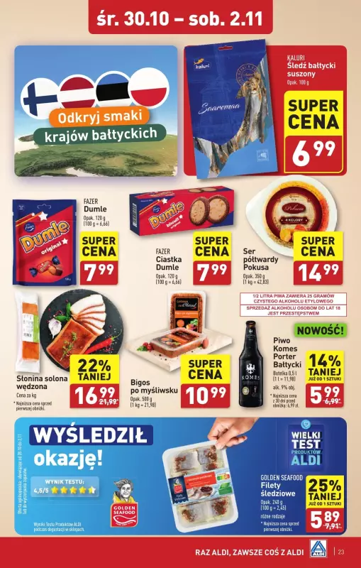 Aldi - gazetka promocyjna Jelenia Góra: WIELKIE OTWARCIE już w środę: 30.10! od środy 30.10 do soboty 02.11 - strona 23