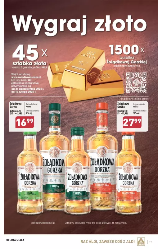 Aldi - gazetka promocyjna Gazetka alkoholowa od poniedziałku 04.11 do soboty 30.11 - strona 17