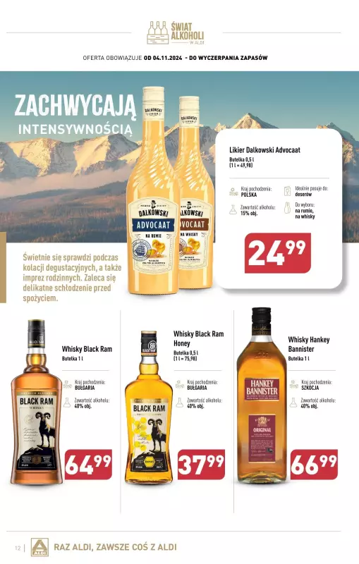 Aldi - gazetka promocyjna Gazetka alkoholowa od poniedziałku 04.11 do soboty 30.11 - strona 12