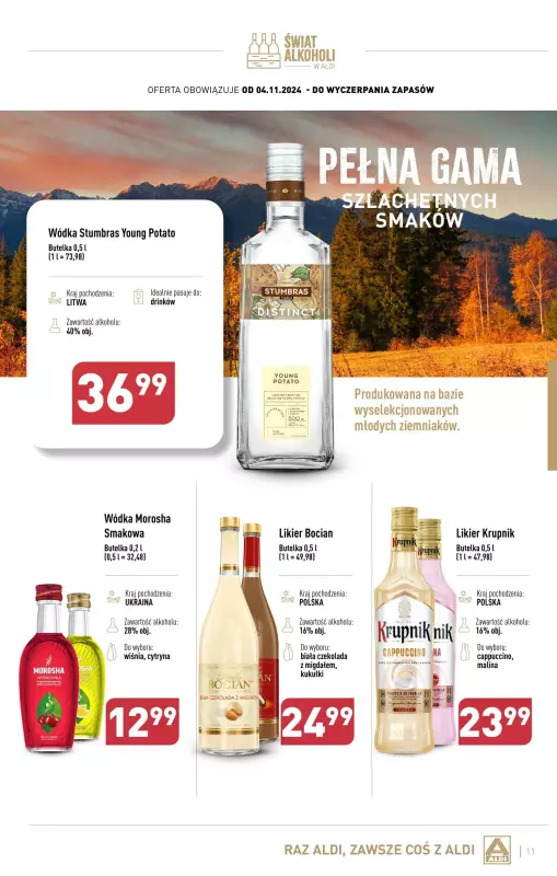 Aldi - gazetka promocyjna Gazetka alkoholowa od poniedziałku 04.11 do soboty 30.11 - strona 11